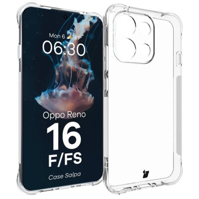 Etui BIZON Case Salpa do Oppo Reno 16 F/Reno 16 FS 5G Przezroczysty