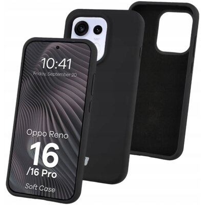 Etui BIZON Soft Case do Oppo Reno 16 / Reno 16 Pro 5G Czarny