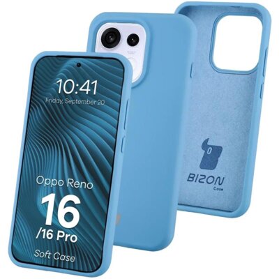 Etui BIZON Soft Case do Oppo Reno 16 / Reno 16 Pro 5G Niebieski
