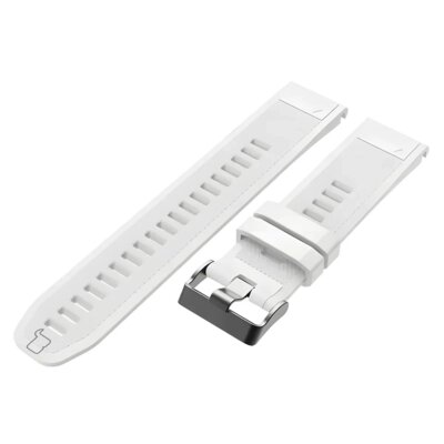 Pasek BIZON Silicone Plus do Garmin QuickFit do koperty 45/47 mm (szerokość paska 22mm) Biały