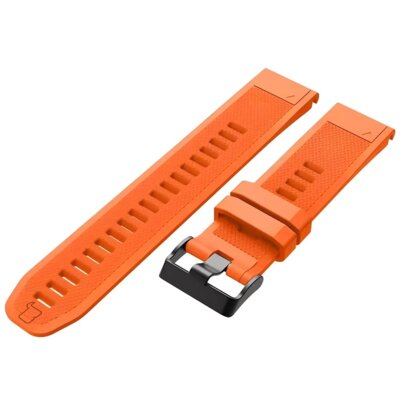 Pasek BIZON Silicone Plus do Garmin QuickFit do koperty 45/47 mm (szerokość paska 22mm) Pomarańczowy