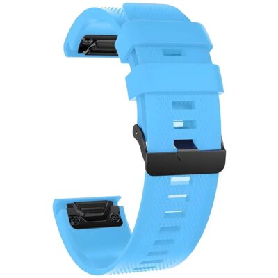 Pasek BIZON Strap Watch Silicone Plus do Garmin QuickFit (szerokość paska 26 mm) Niebieski