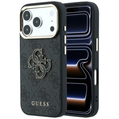Etui GUESS 4G & Big Resin Logo do Apple iPhone 17 Pro Max/18 Pro Max Czarny