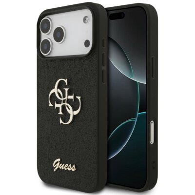 Etui GUESS Fixed Glitter Big 4G do Apple iPhone 17 Pro Max/18 Pro Max Czarny