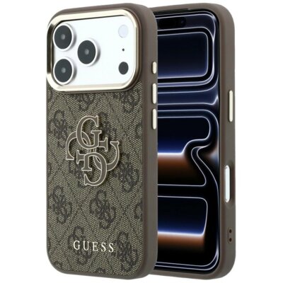 Etui GUESS 4G & Big Resin Logo do Apple iPhone 17 Pro/18 Pro Brązowy