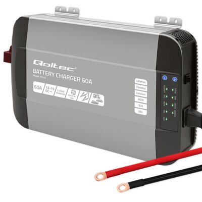 Inteligentna ładowarka QOLTEC Monolith 51916 do akumulatorów LIFEPO4 AGM GEL SLA 60A 12V
