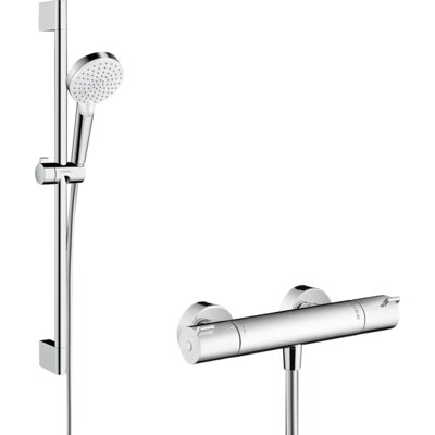 Zestaw prysznicowy natynkowy HANSGROHE Crometta 27812400 Biały-chrom