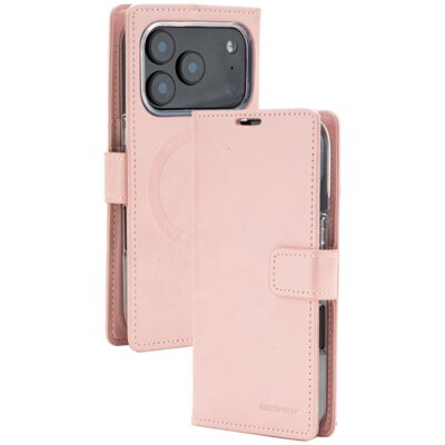 Etui MERCURY BlueMoon Diary MagSafe do Apple iPhone 17 Pro/18 Pro Różowe złoto