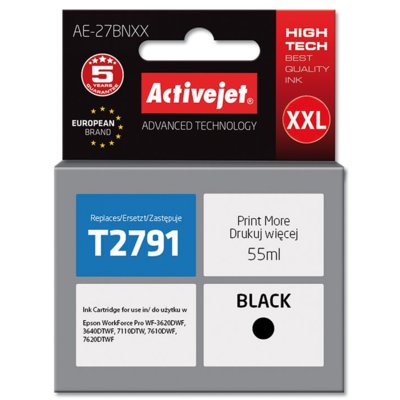 Tusz ACTIVEJET do Epson 27 XXL T2791 Czarny 55 ml AE-27BNXX