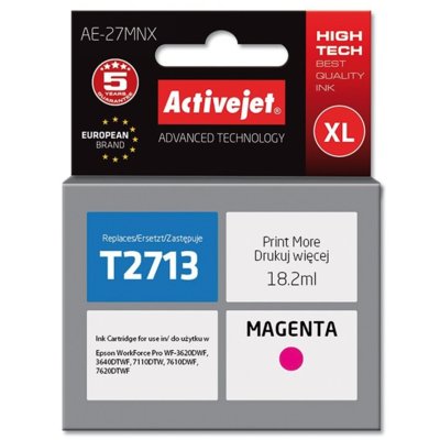 Tusz ACTIVEJET do Epson 27 XL T2713 Purpurowy 18 ml AE-27MNX