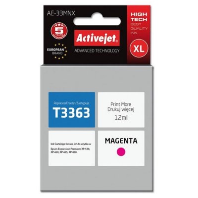 Tusz ACTIVEJET do Epson 33 XL T3363 Purpurowy 12 ml AE-33MNX