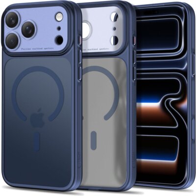 Etui TECH-PROTECT MagPrime MagSafe CC do Apple iPhone 17 Pro/18 Pro Granatowy matowy