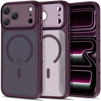 Etui TECH-PROTECT MagPrime MagSafe CC do Apple iPhone 17 Pro Max/18 Pro Max Ciemna wiśnia matowy