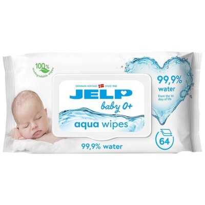 Chusteczki nawilżane JELP Baby 0+ 99,9% wody (64 szt.)