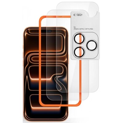 Szkło hartowane TECH-PROTECT Easy Set+ 3-Pack do Apple iPhone 18 Pro Max