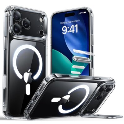 Etui ESR Classic Hybrid Kickstand MagSafe do Apple iPhone 17 Pro/18 Pro Przezroczysty