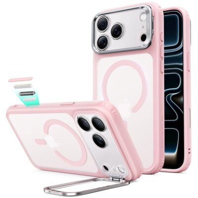 Etui ESR Classic Hybrid Kickstand MagSafe do Apple iPhone 17 Pro/18 Pro Różowy