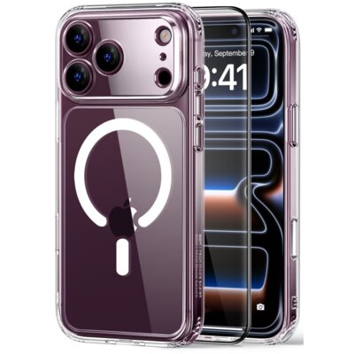 Etui ESR Classic Hybrid MagSafe & Tempered Glass do Apple iPhone 17 Pro/18 Pro Przezroczysty + szkło hartowane