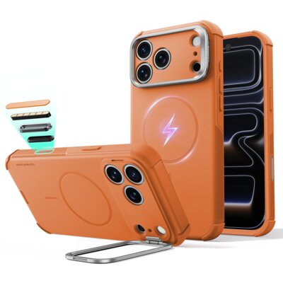 Etui ESR Cyber Tough Kickstand MagSafe do iPhone 17 Pro/18 Pro Pomarańczowy
