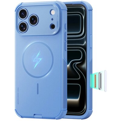 Etui ESR Cyber Tough MagSafe do Apple iPhone 17 Pro Max/18 Pro Max Jasnoniebieski