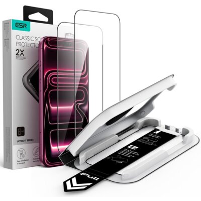 Szkło hartowane ESR UltraFit Classic Tempered Glass do Apple iPhone 17 Pro Max/18 Pro Max (2 szt.)