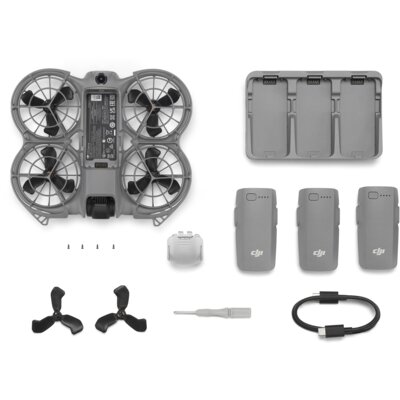 Dron DJI Neo 2 Fly More Combo bez aparatury, 4K, inteligentne funkcje, czujniki bezpieczeństwa