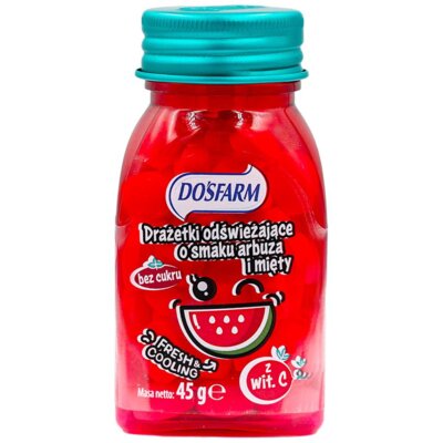Drażetki odświeżające DOSFARM Arbuz i mięta (45 g)