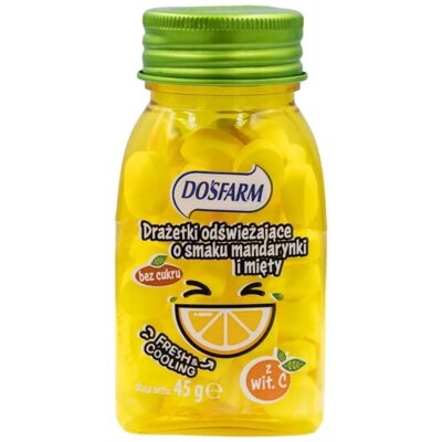 Drażetki odświeżające DOSFARM Mandarynka i mięta (45 g)