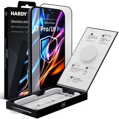 Szkło hartowane 3MK Hardy Obsidian Antireflex Glass do Apple iPhone 17 Pro/18 Pro