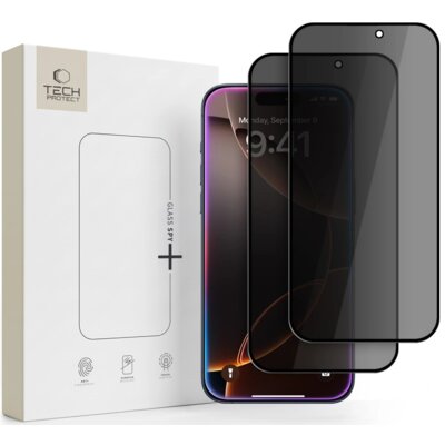 Szkło prywatyzujące TECH-PROTECT Glass Spy+ do Apple iPhone 18 Pro Max (2 szt.)