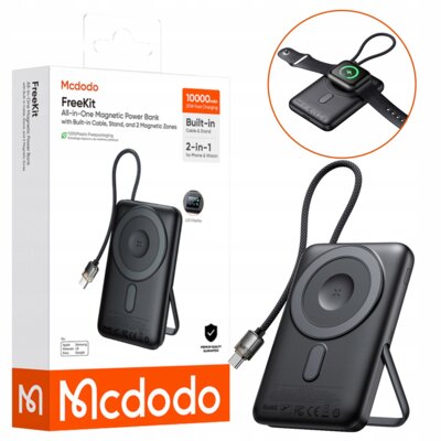 Mcdodo Powerbank Magsafe 10000Mah Z Wbudowanym Kablem USB-C Do Telefonu