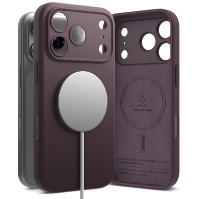 Etui RINGKE Silicone Magnetic MagSafe do Apple iPhone 18 Pro Max Ciemna wiśnia