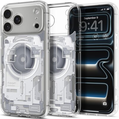 Etui SPIGEN Ultra Hybrid MagSafe do Apple iPhone 17 Pro/18 Pro Biało-przezroczysty