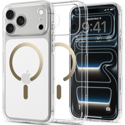 Etui SPIGEN Ultra Hybrid MagSafe do Apple iPhone 17 Pro Max/18 Pro Max Przezroczysto-złoty