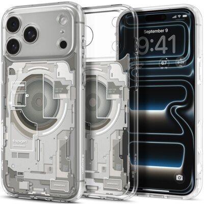 Etui SPIGEN Ultra Hybrid MagSafe do Apple iPhone 17 Pro Max/18 Pro Max Przezroczysto-tytanowy