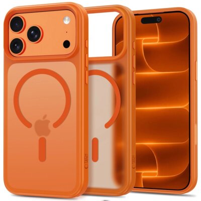 Etui TECH-PROTECT MagMat MagSafe CC do Apple iPhone 17 Pro/18 Pro Pomarańczowy