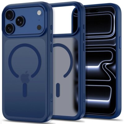 Etui TECH-PROTECT MagMat MagSafe CC do Apple iPhone 17 Pro Max/18 Pro Max Ciemnoniebieski