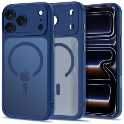 Etui TECH-PROTECT MagPeak MagSafe CC do Apple iPhone 17 Pro/18 Pro Granatowy matowy