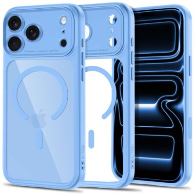 Etui TECH-PROTECT MagPeak MagSafe CC do Apple iPhone 17 Pro Max/18 Pro Max Przezroczysto-niebieski