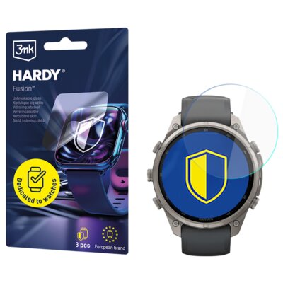 Szkło hybrydowe 3MK Hardy Fusion Watch Protection do Garmin Fenix 9 Pro 47mm (3 szt.)