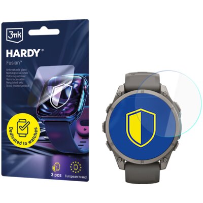 Szkło hybrydowe 3MK Hardy Fusion Watch Protection do Garmin Fenix 9 47mm (3 szt.)