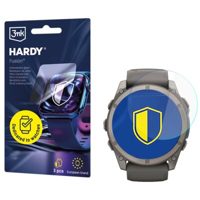 Szkło hybrydowe 3MK Hardy Fusion Watch Protection do Garmin Fenix 9 51mm (3 szt.)
