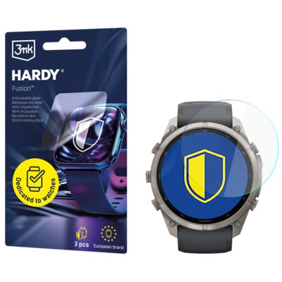 Szkło hybrydowe 3MK Hardy Fusion Watch Protection do Garmin Fenix 9 Pro 51mm (3 szt.)