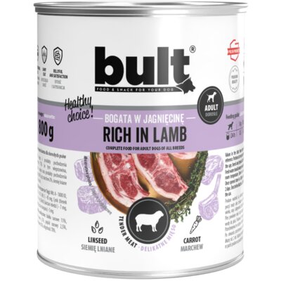 Bult mokra karma dla psa Bogata w Jagnięcinę puszka 800g