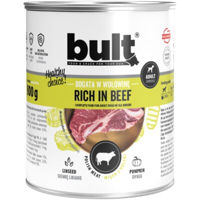 Bult mokra karma dla psa Bogata w Wołowinę puszka 800g