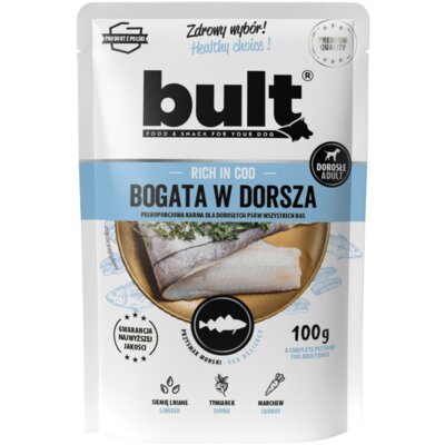 Bult mokra karma dla psa Bogata w Dorsza saszetka 100g
