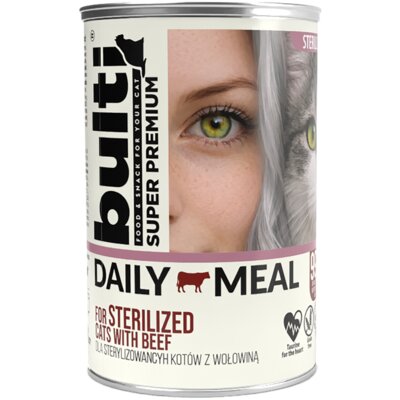 Bulti Daily Meal Sterilized mokra karma dla kota Wołowina z Kurczakiem 400g