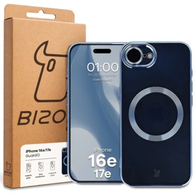 Etui BIZON Case GuardO do iPhone 17e/16e Przezroczysto-niebieski