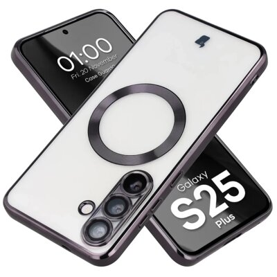 Etui BIZON Case GuardO do Samsung Galaxy S25 Plus Przezroczysto-czarny