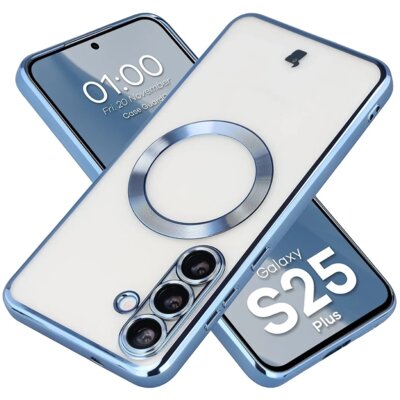 Etui BIZON Case GuardO do Samsung Galaxy S25 Plus Przezroczysto-niebieski